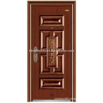 High Quality and Imitated Copper Paint Steel Security Door KKD-530 For Single Door Leaf Design